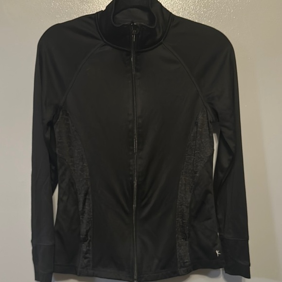 Danskin Black Fitted Zip-Up Jacket with Stand-Up Collar Dri-fit - Picture 1 of 9